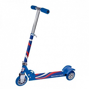 Трехколесный самокат, стальной, нагрузка до 25 кг, синий (Next, KS2830 BLUEsim)